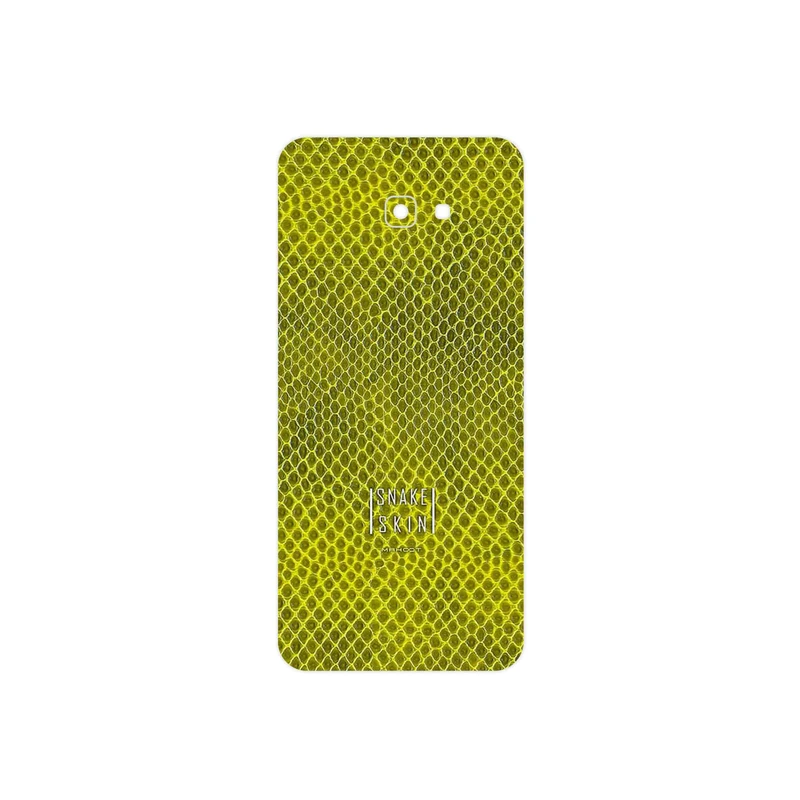 برچسب پوششی ماهوت مدل Yellow Snake Skin مناسب برای گوشی موبایل سامسونگ Galaxy J4 Plus
