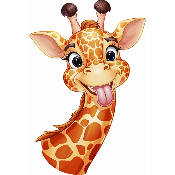 استیکر پارچه و لباس پاد آفرین طرح زرافه کد 1907