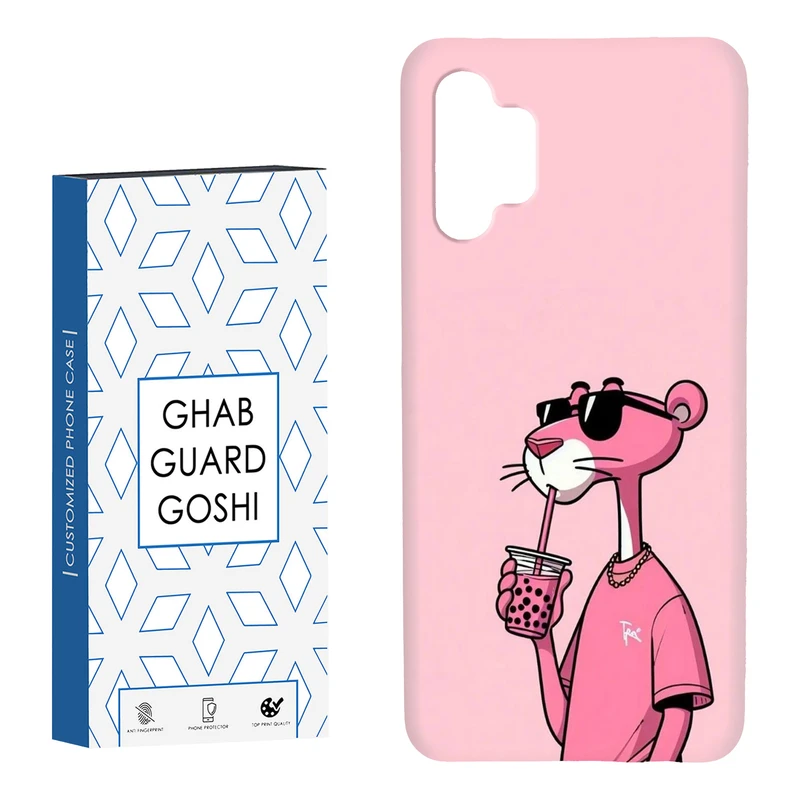 کاور قاب گارد گوشی طرح پلنگ صورتی کد Dimo-213 مناسب برای گوشی موبایل سامسونگ Galaxy A13 4G / A32 5G