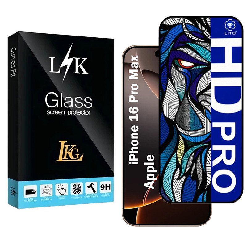 محافظ صفحه نمایش شیشه ای  ال کا جی مدل LIHD-LK مناسب برای گوشی موبایل اپل iPhone 16 ProMax