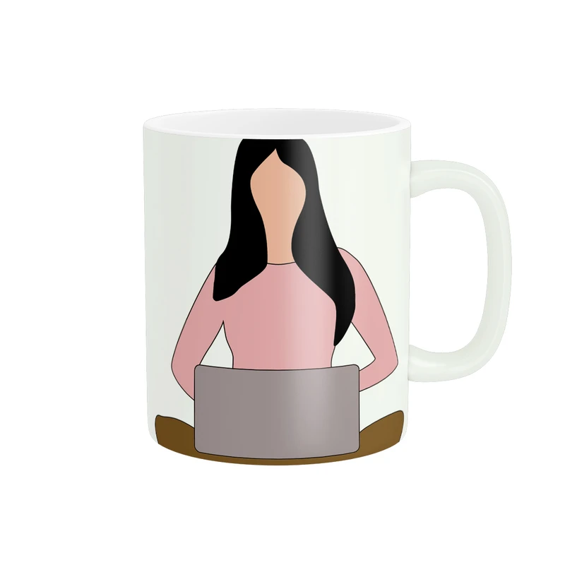 ماگ پاد آفرین طرح خانم ادمین کد 1191