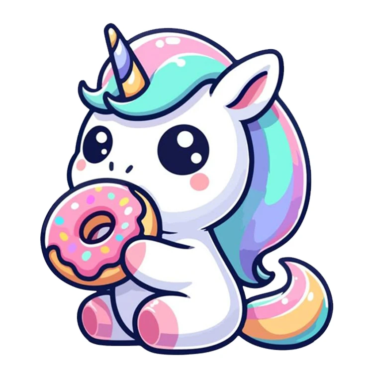 استیکر پارچه و لباس پاد آفرین مدل یونیکورن کد DKST104