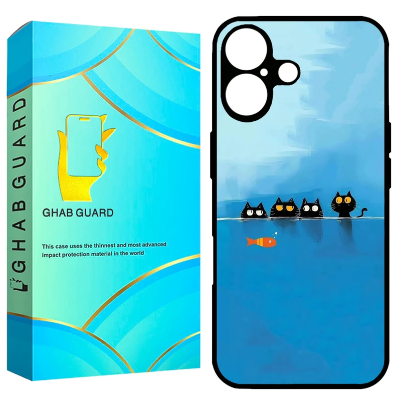 کاور قاب گارد طرح گربه و ماهی مدل G17N مناسب برای گوشی موبایل اپل iPhone 17