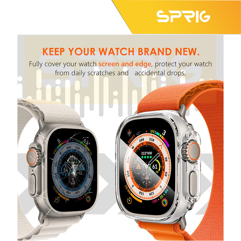 محافظ صفحه نمایش نانو اسپریگ مدل SPG مناسب برای اپل واچ 45mm
