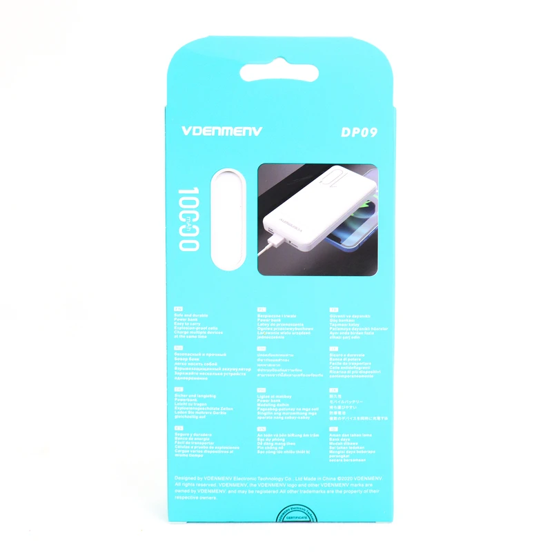 عکس شماره 2 : پاور بانک مدل dp09 ظرفیت 10000 میلی آمپر ساعت