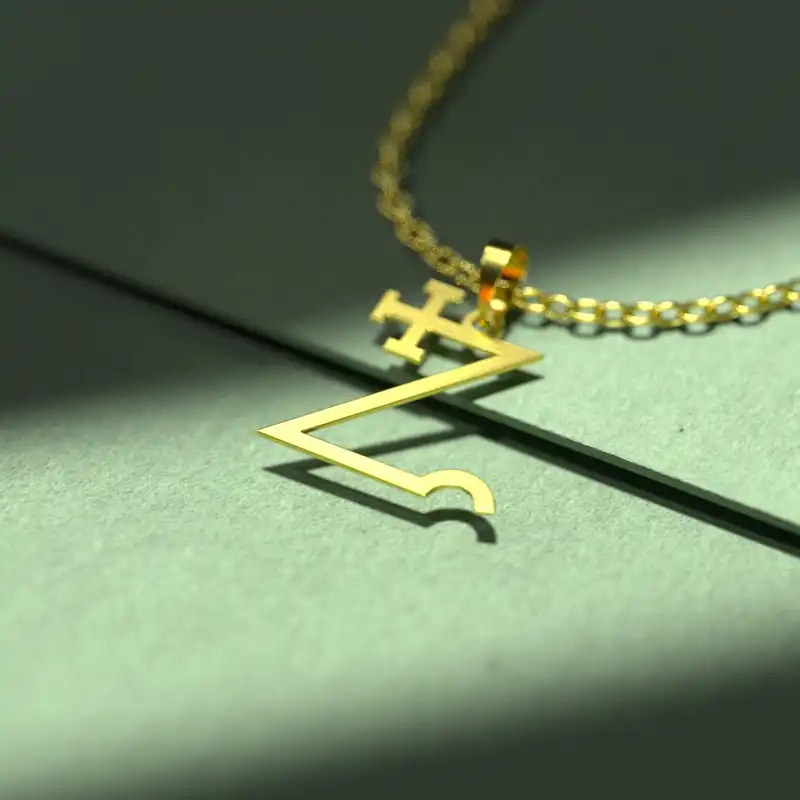 گردنبند طلا 18 عیار زنانه مدوپد مدل هندسی کد D3-1-1109