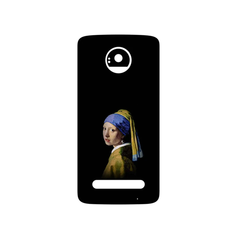 برچسب پوششی ماهوت مدل Girl with a Pearl Earring of Vermeer مناسب برای گوشی موبایل موتورولا Moto Z2 Play