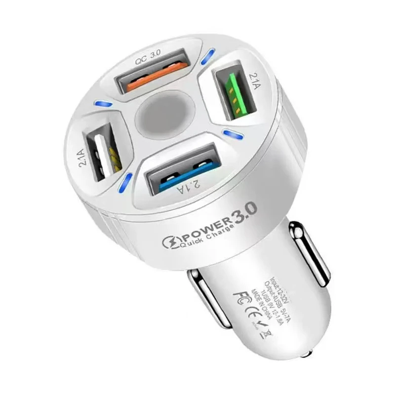 شارژر فندکی 30 وات چهار پورت مدل BK-360
