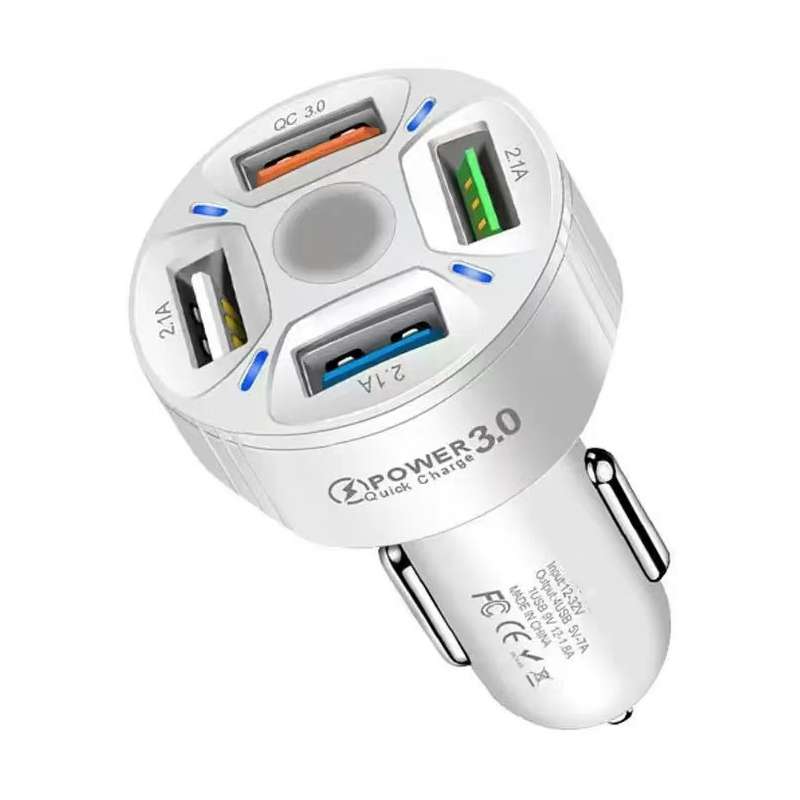 شارژر فندکی 30 وات چهار پورت مدل BK-360 شارژر فندکی 30 وات چهار پورت مدل BK-360