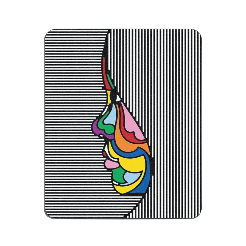 ماوس پد طرح چهره رنگارنگ در میان سیاهی کد 3373