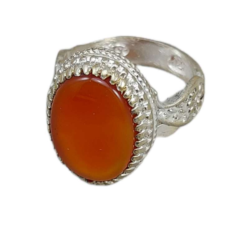 انگشتر نقره مردانه مدل عقیق خراسانی 