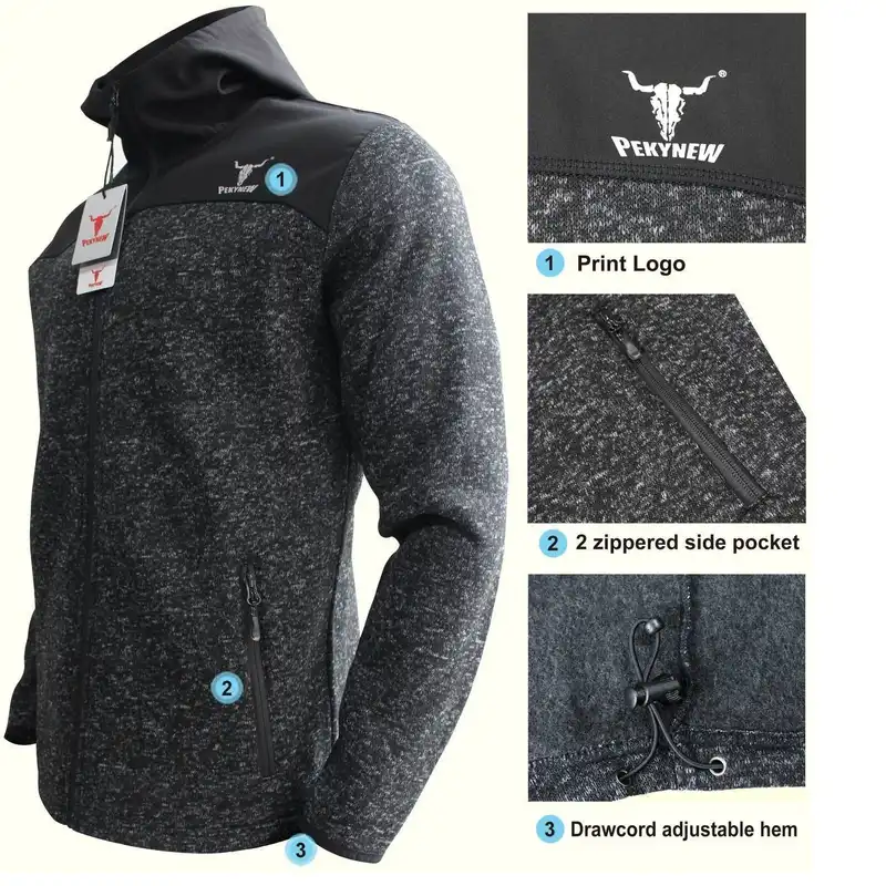 سویشرت ورزشی مردانه پکینیو مدل پلار تمام زیپ