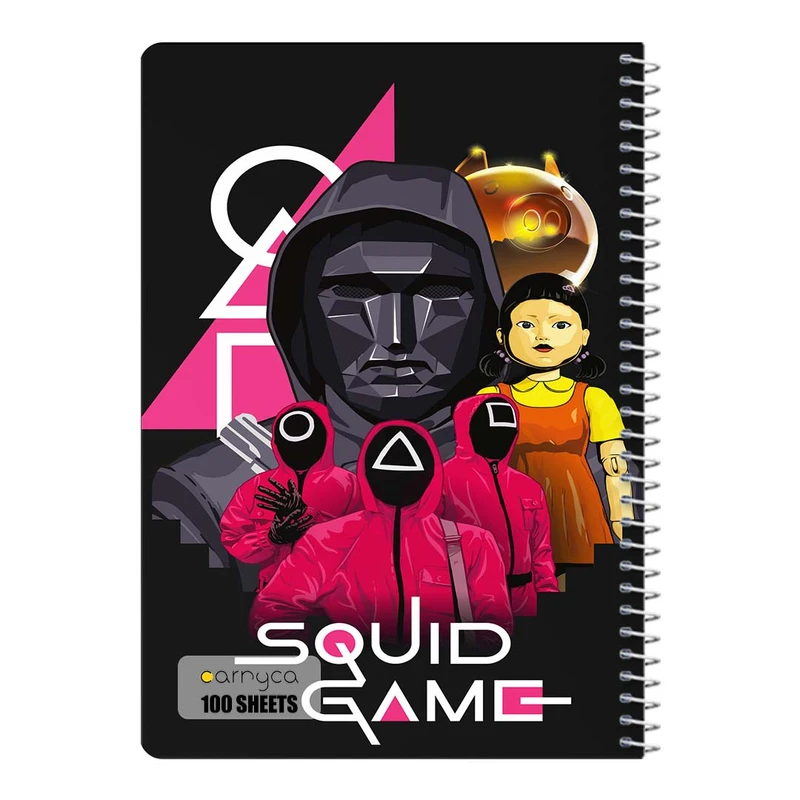 دفتر مشق 100 برگ سیمی کارنیکا طرح بازی مرکب Squid Game کد 66285