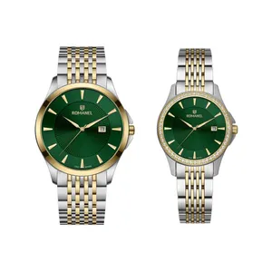 ست ساعت مچی عقربه‌ای کوارتز زنانه و مردانه رومانل مدل RM402001M-L