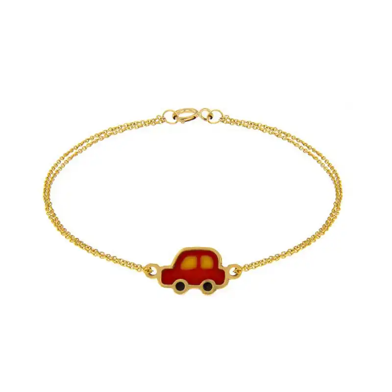 دستبند طلا 18 عیار بچگانه هور گالری مدل Akb324