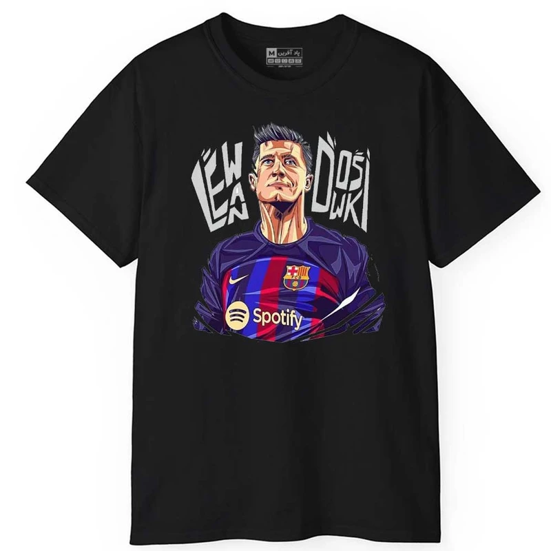 تی‌شرت آستین کوتاه مردانه پاد آفرین مدل لواندوفسکی کد 1751