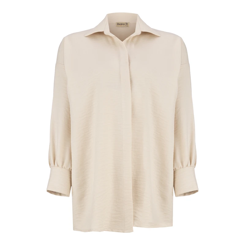 مانتو زنانه السانا مدل ژانیتا کد 223609 رنگ شیری