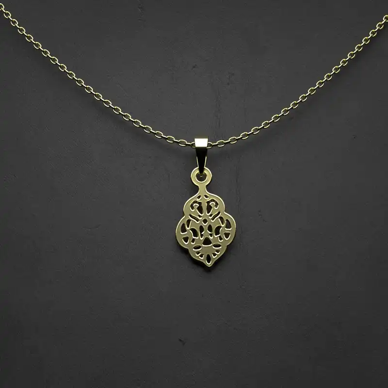 گردنبند طلا 18 عیار زنانه مدوپد مدل اسلیمی کد SS2-1-1115