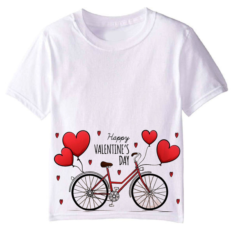 تی شرت آستین کوتاه دخترانه مدل دوچرخه F7