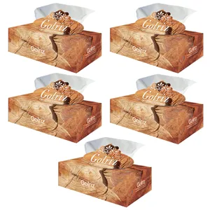 دستمال کاغذی 150 برگ گلریز مدل Wood بسته 5 عددی
