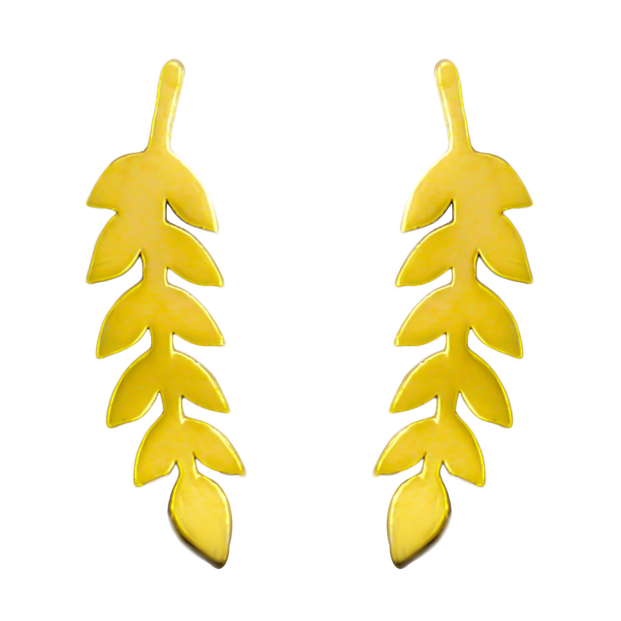 نیم ست طلا 18 عیار زنانه کاپانی مدل برگ زیتون کد KS006