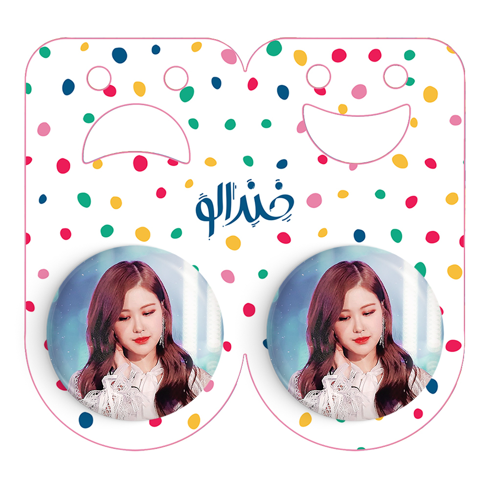 پیکسل خندالو مدل رزی بلک پینک کد 14358 به همراه مگنت