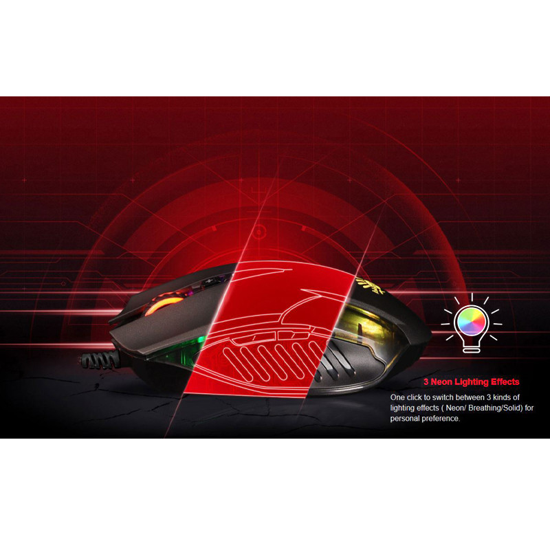 ماوس مخصوص بازی بلادی مدل Q 50 NEON 3