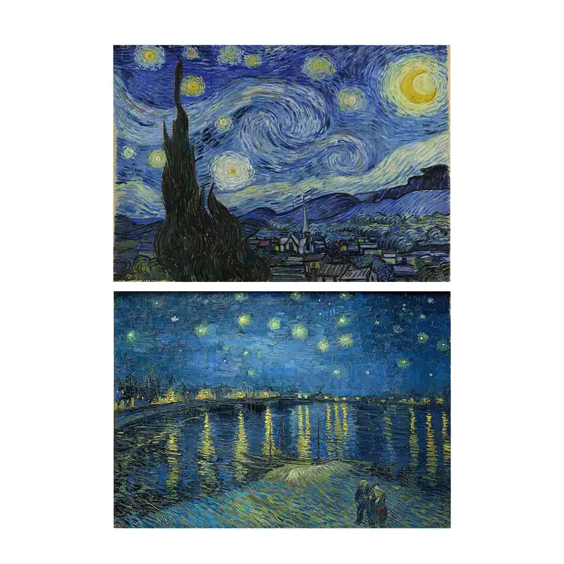 تابلو شاسی طرح آثار ونسان ونگوگ کد SET072 مجموعه 2 عددی