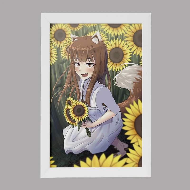 تابلو خندالو مدل هولو انیمه ادویه و گرگ کد 36123