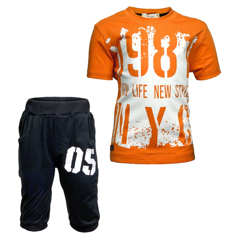 ست تی شرت و شلوارک پسرانه طرح 1987 کد 30