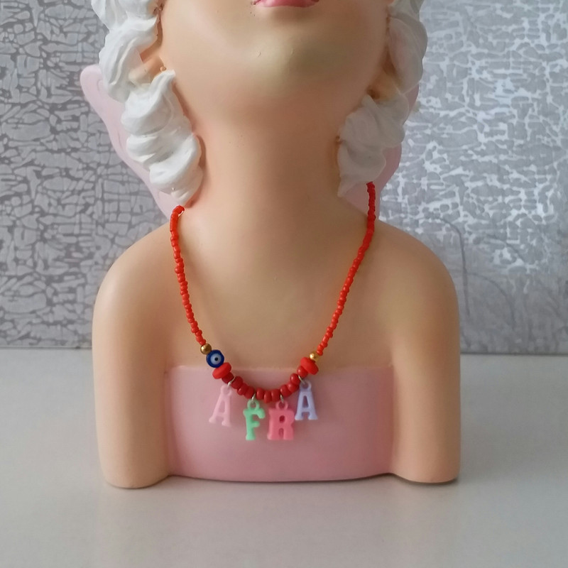 گردنبند دخترانه مدل تابستانی اسم افرا G122