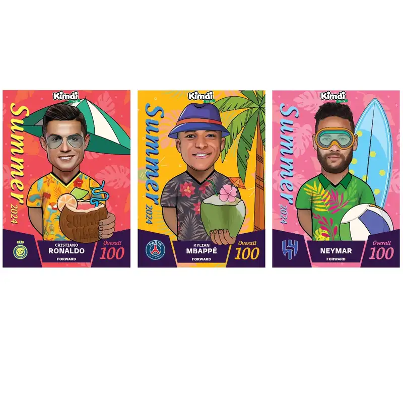 اسباب بازی شانسی مدل نیمار امباپه و رونالدو سامر مجموعه 3 عددی