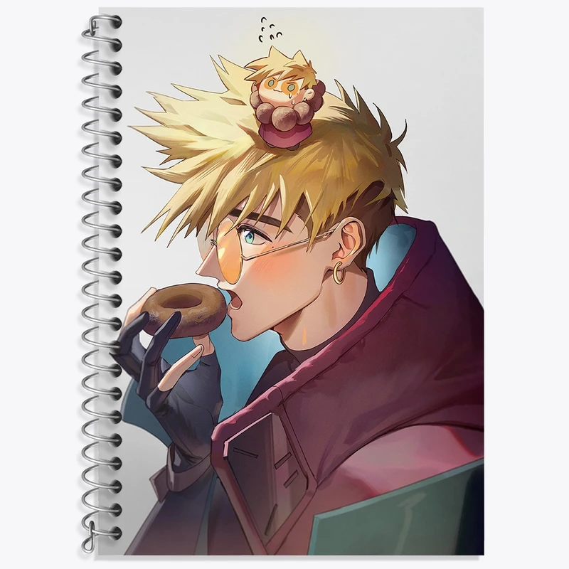 دفتر زبان 50 برگ خندالو مدل دو خط طرح وش انیمه تریگان (Trigun) کد 36243