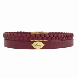 دستبند طلا 18 عیار زنانه لیردا مدل کلمه lady 6700