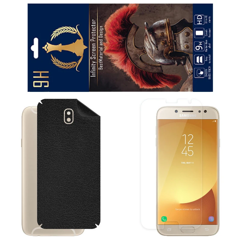 برچسب پوششی اینفینیتی مدل CH مناسب برای گوشی موبایل سامسونگ Galaxy J7 Pro به همراه محافظ صفحه نمایش
