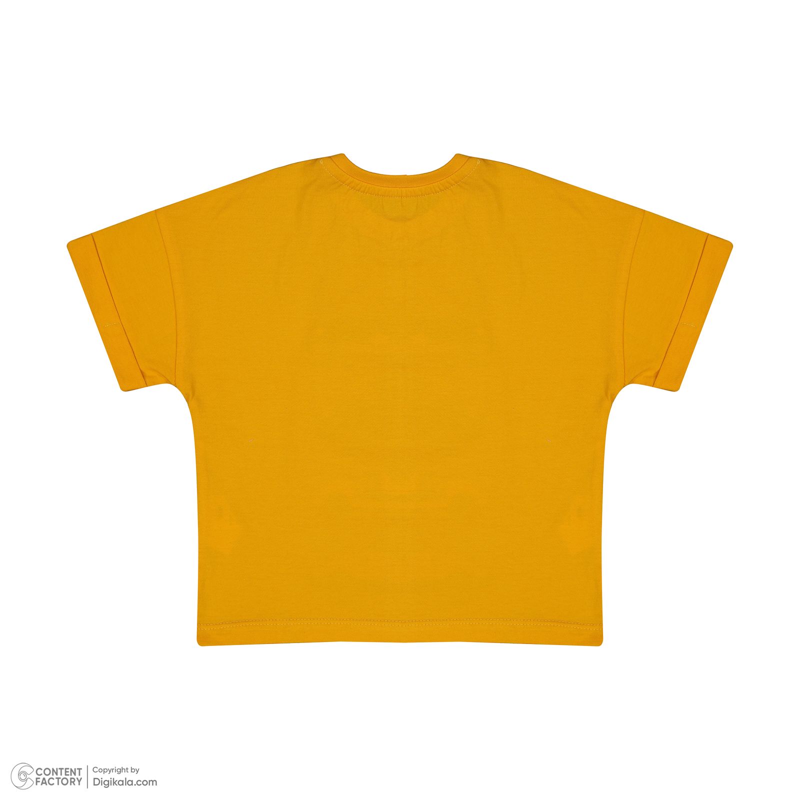 ست تی شرت آستین کوتاه و شلوارک پسرانه سون پون مدل 1096 رنگ خردلی -  - 7