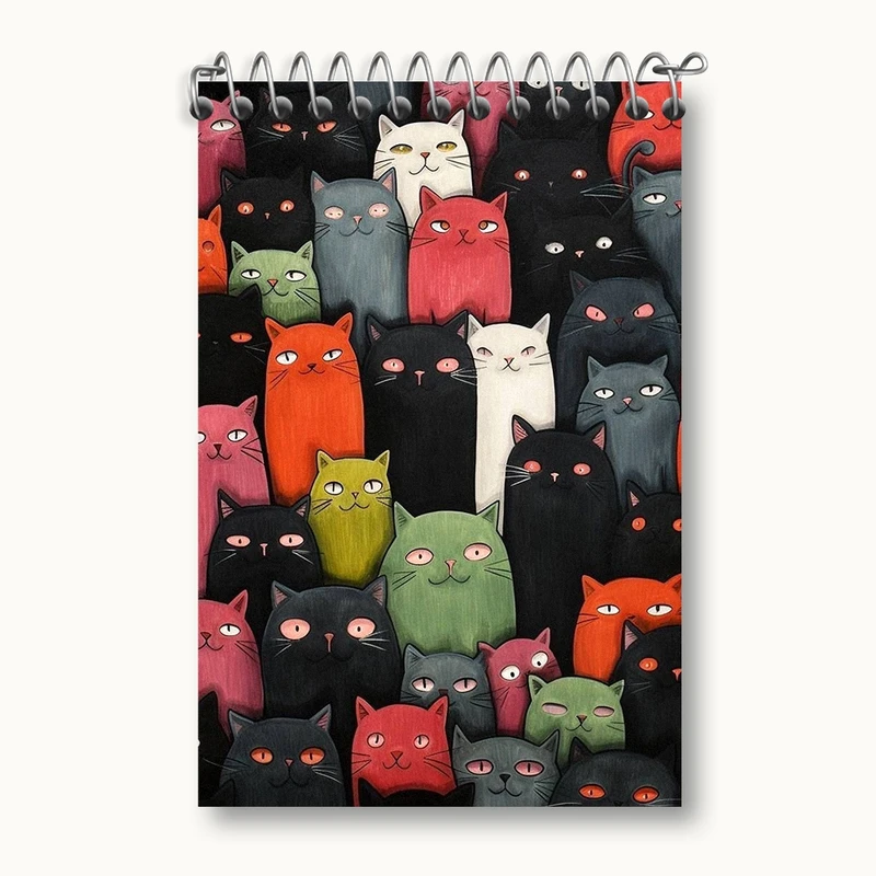 دفتر یادداشت 50 برگ خندالو مدل گربه (Cat) کد F720