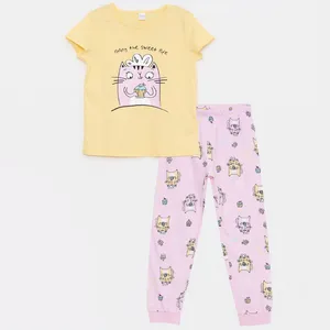 ست تی شرت و شلوار دخترانه ال سی وایکیکی مدل 9856