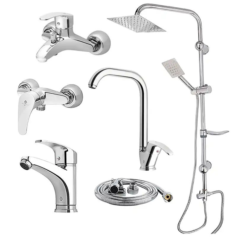 ست شیرآلات آکوا ریس مدل شودر ربکا 2024 مجموعه 6 عددی