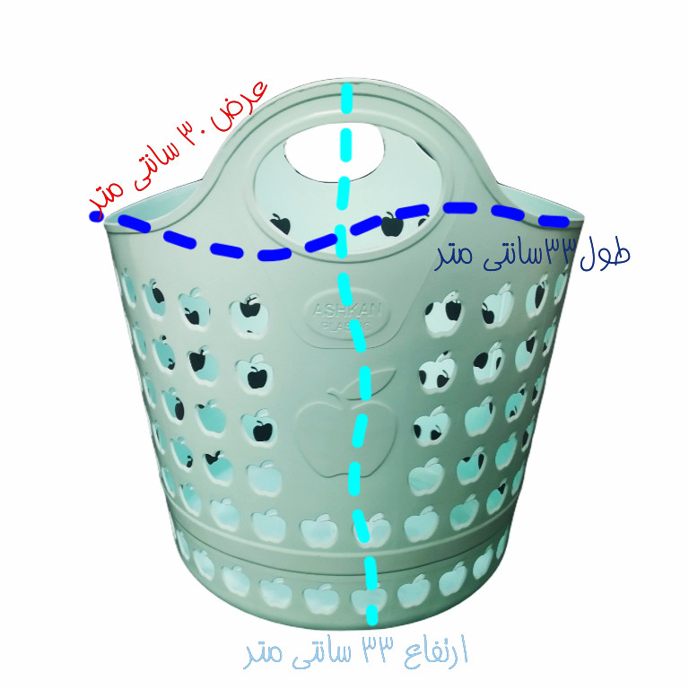 سبد خرید اشکان پلاستیک طرح سیب کد 250