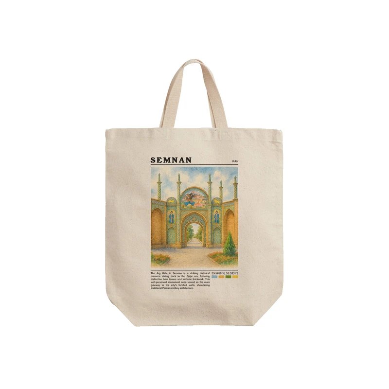 ساک خرید ترمه طراحان ایده مدل دروازه ارگ سمنان کد map0820 - S