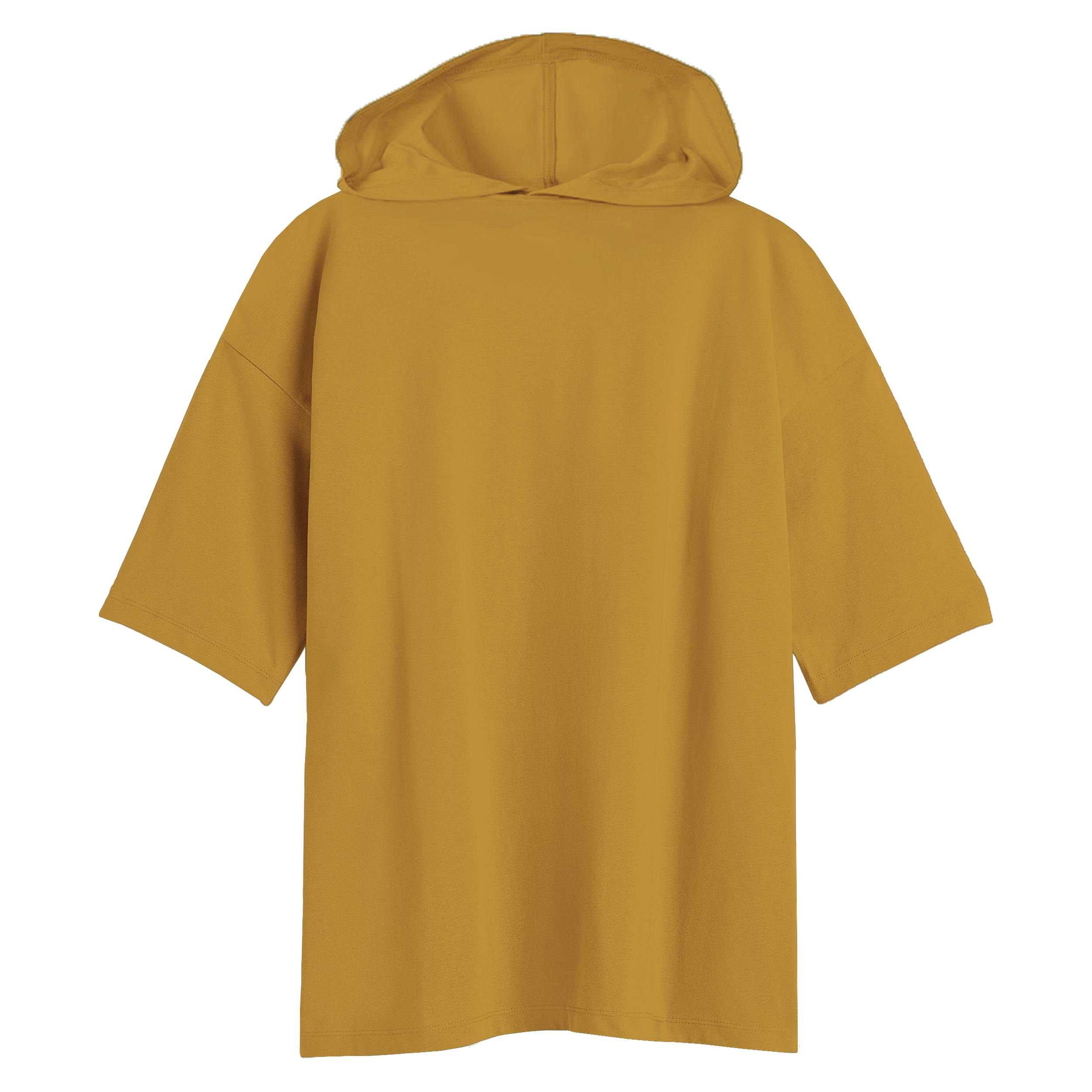 تی شرت آستین کوتاه کلاه دار مردانه مدل ویبو رنگ شتری