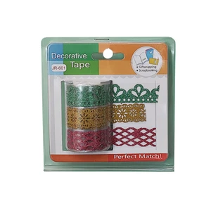 چسب نواری مدل فانتزی اکلیلی کد 001 عرض 1.5 سانتی متر بسته 3 عددی