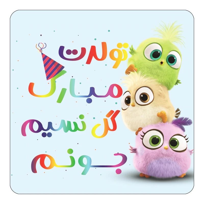 مگنت کاکتی طرح تولد گل نسیم مدل پرندگان خشمگین Angry Birds کد mg63781