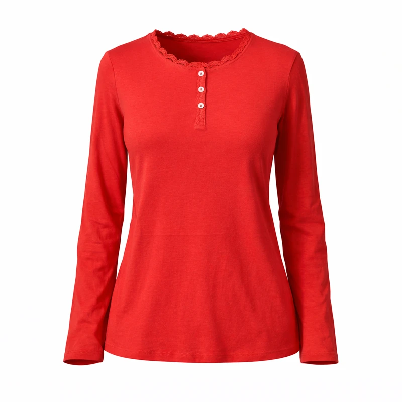 بلوز آستین بلند یقه گرد زنانه مدل مدل Scarletlace