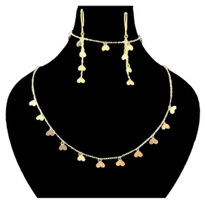 نیم ست طلا 18 عیار زنانه دوست خوب مدل قلب dk1042 
