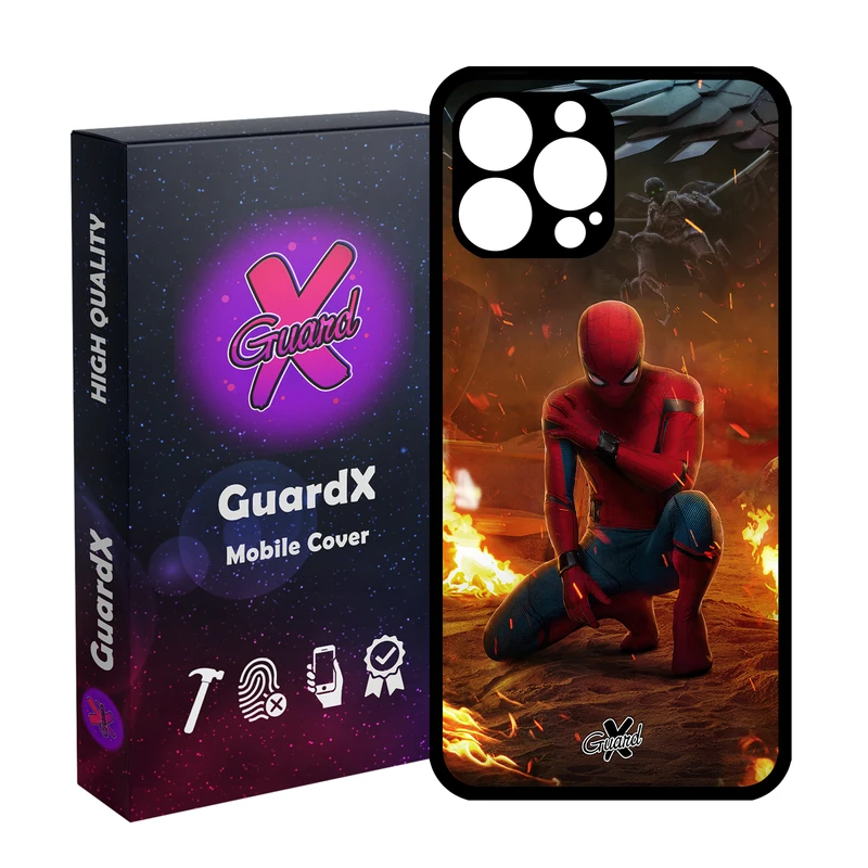 کاور گارد ایکس طرح Spider Man مدل Glass10098 مناسب برای گوشی موبایل اپل iPhone 13 Pro Max