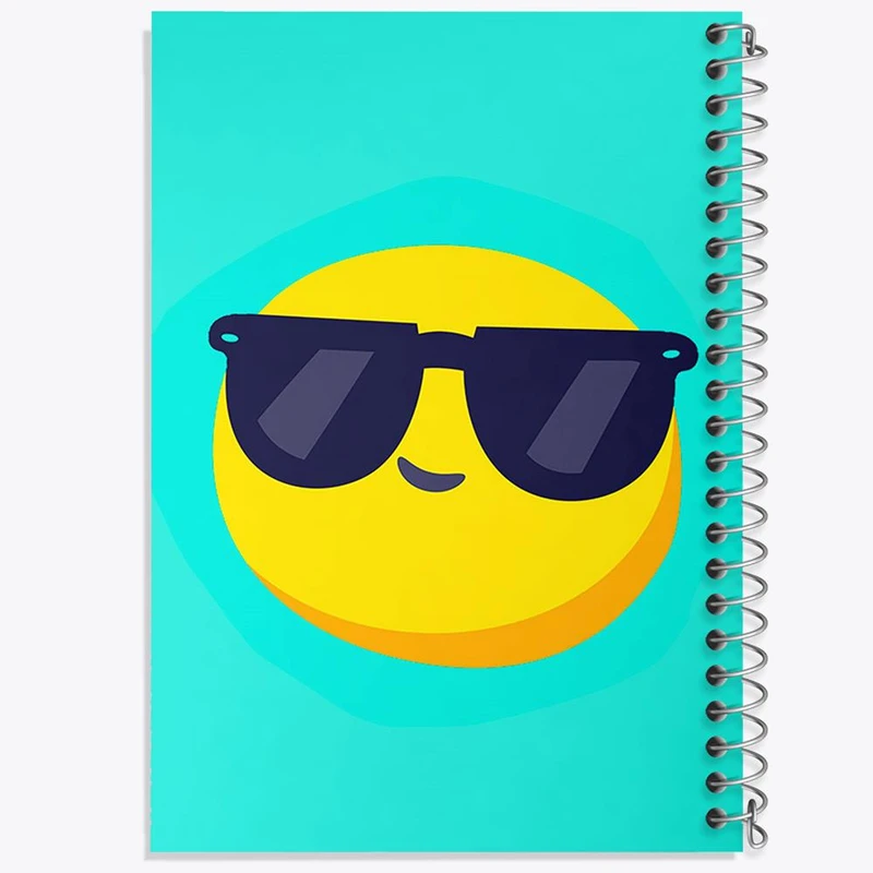 دفتر ژورنال نویسی 50 برگ خندالو مدل نقطه ای طرح ایموجی Emoji کد 3002