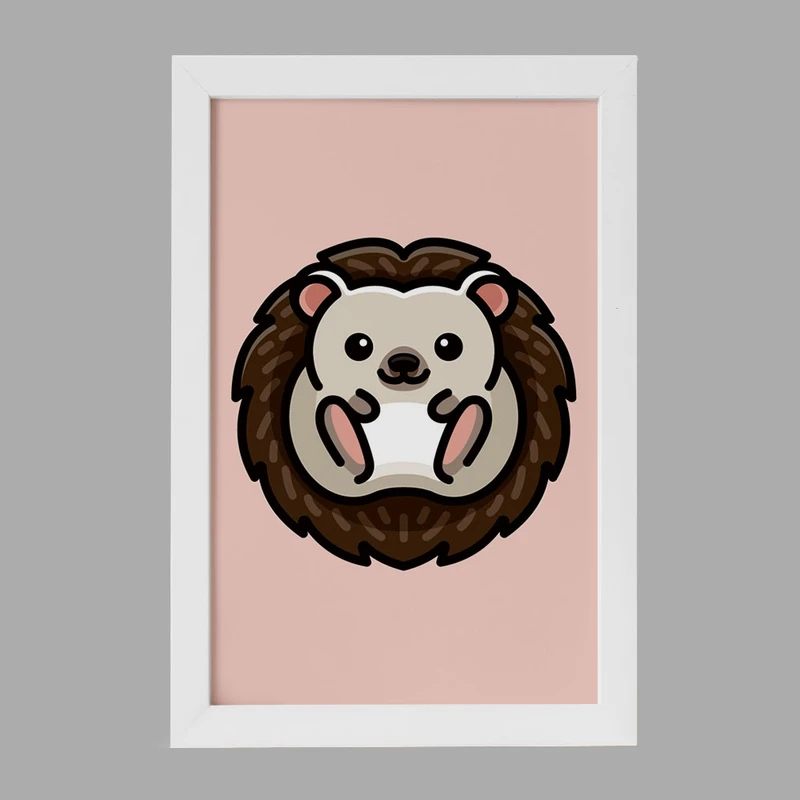 تابلو خندالو مدل حیوانات بامزه جوجه تیغی کد 28202