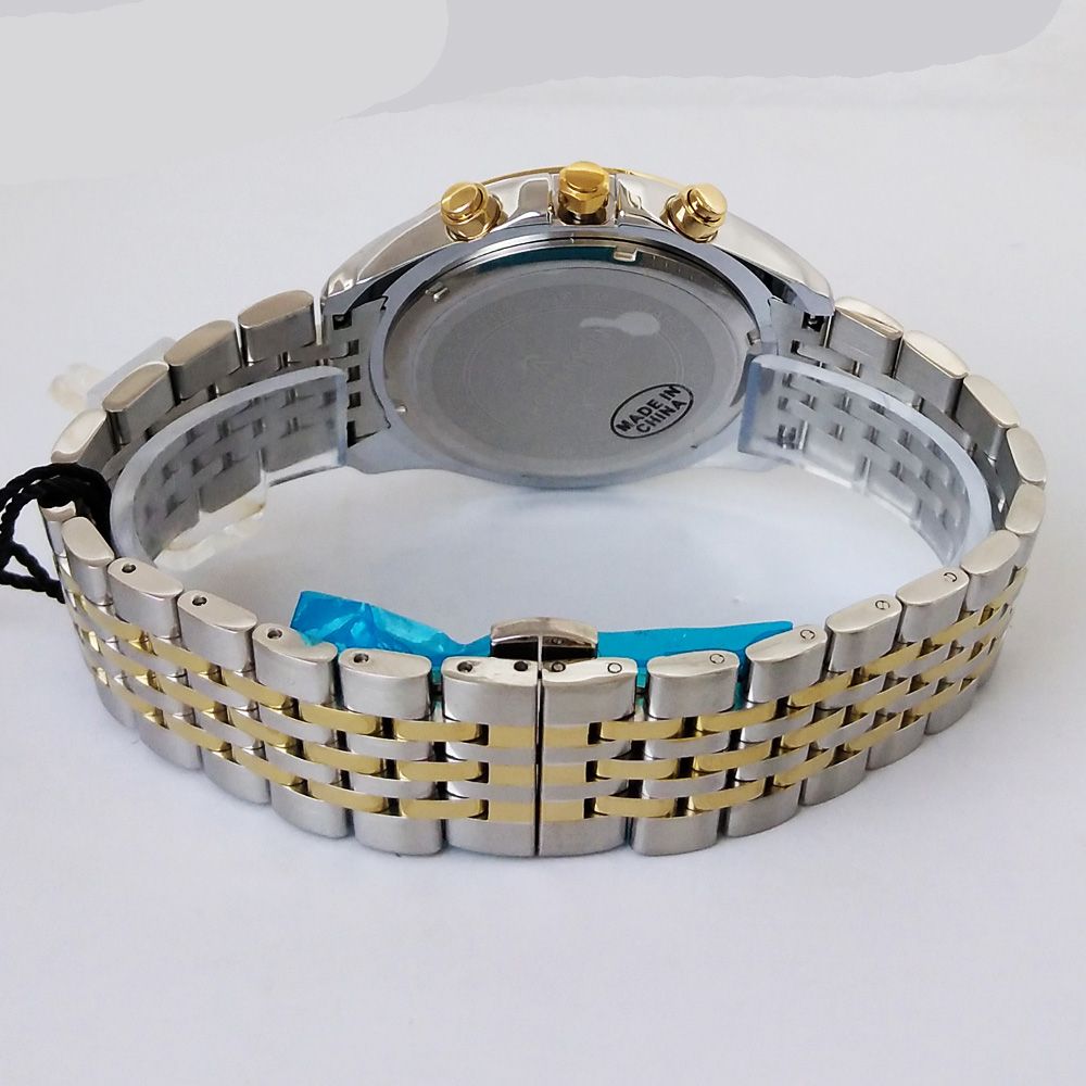 ساعت مچی عقربه‌ای مردانه رومانسون مدل بندفلزی سه موتور کرنوگراف ضدآب کد 25021 -  - 4